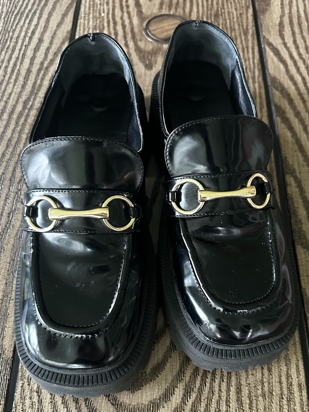 Urban Outfitters chunky patent loafers